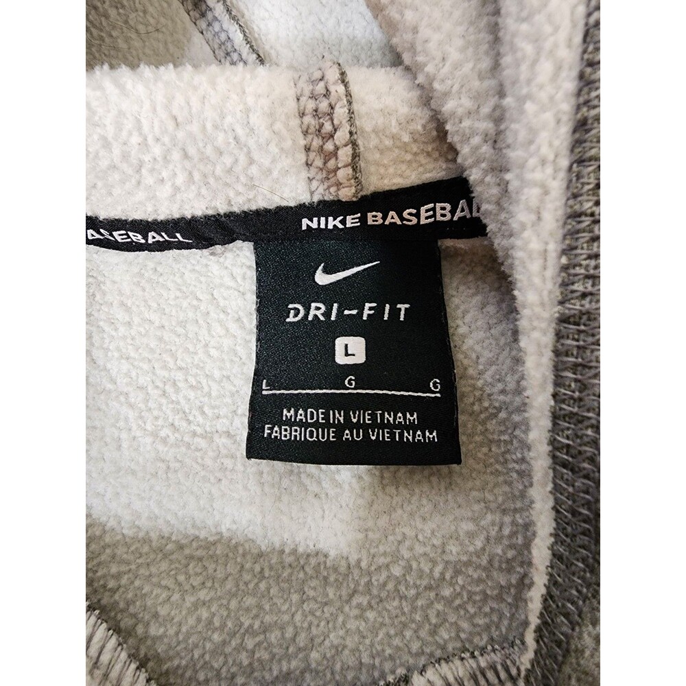 Nike Baseball hoodie Sweatshirt Mens L Fleece DRI-FIT Graphic Check Logo READ - Picture 4 of 8
